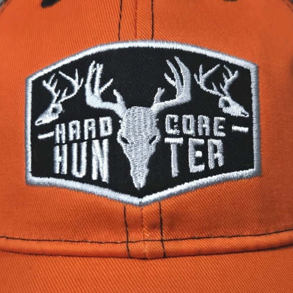 Hardcore Hunter Trucker Hat Snapback Adjustable Blaze Orange Camo OS Infinity - Picture 2 of 9